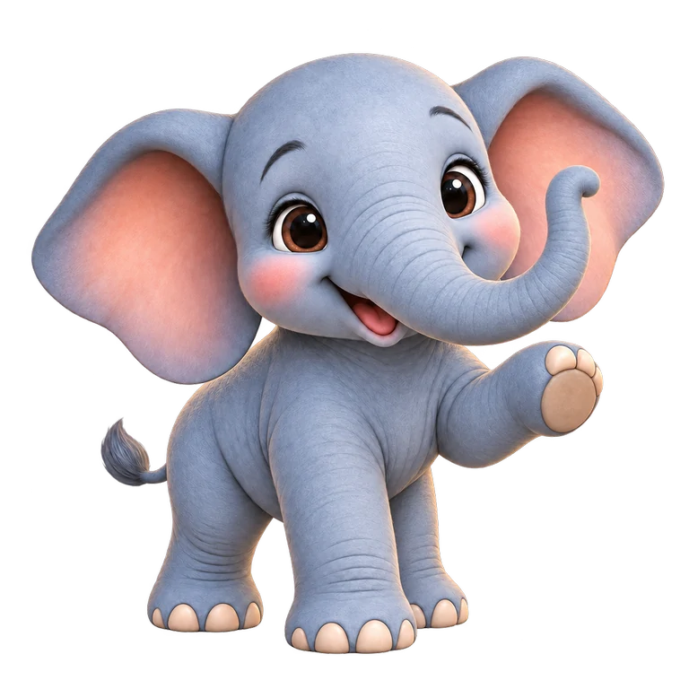 The same character, waving