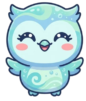Otto, a cheerful owl that celebrates wins, animated