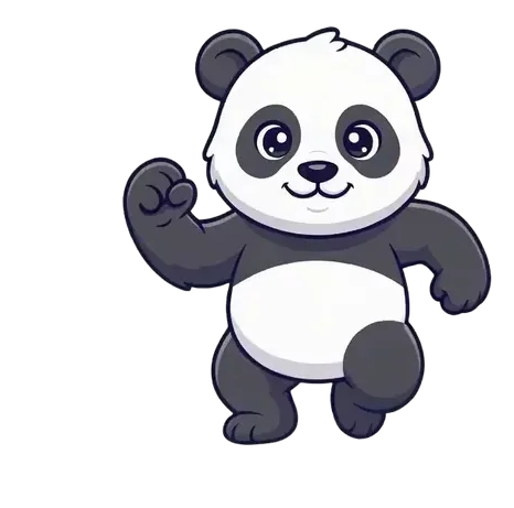 Bao, a flustered panda for loading screens, animated
