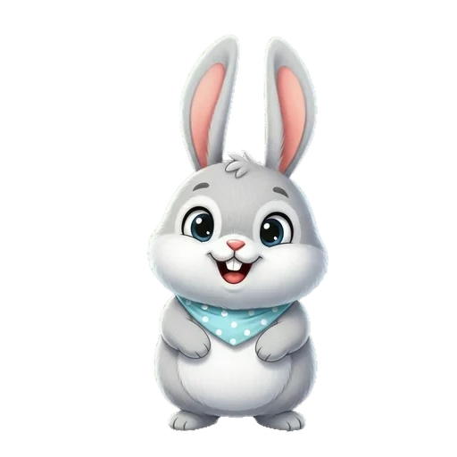 Remy, a welcoming rabbit for empty collections, animated